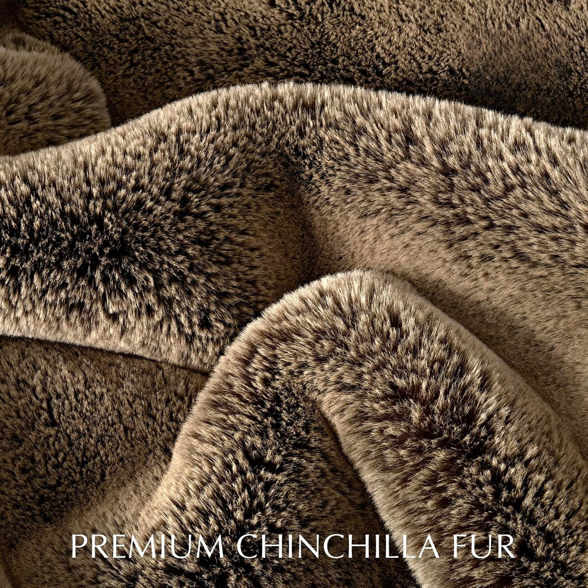 Brown‑Sable Faux Fur Throw 60"×80"