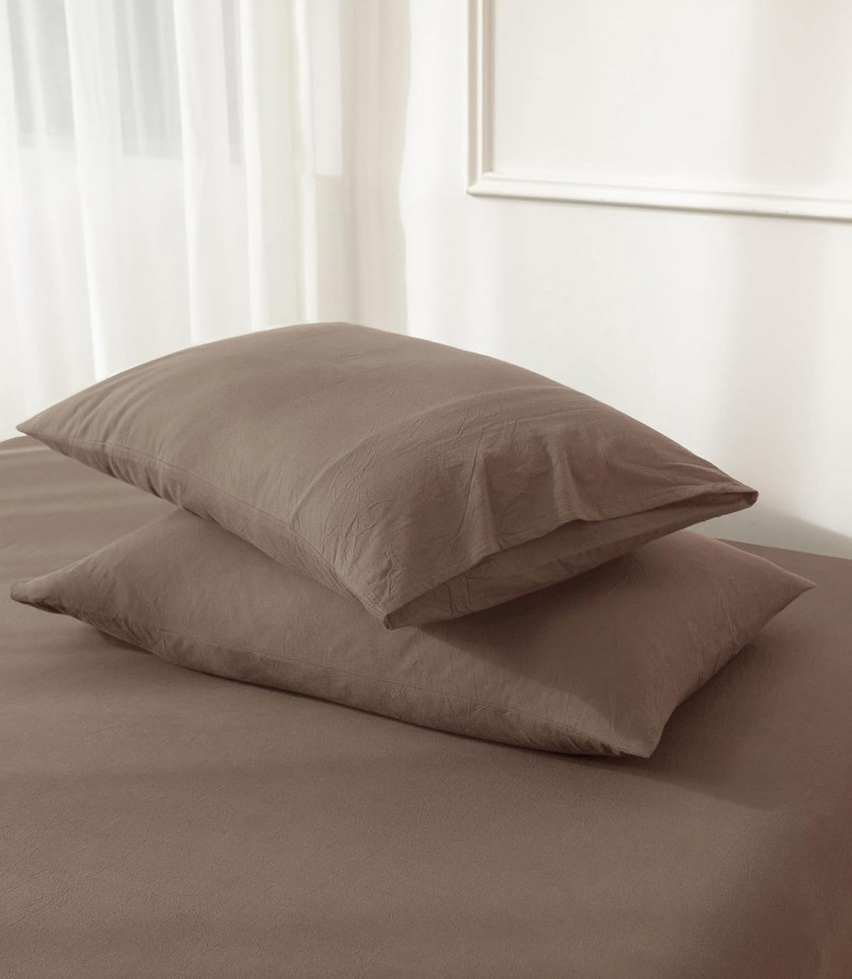 Washed Cotton Pillowcases Set of 4 Queen Size