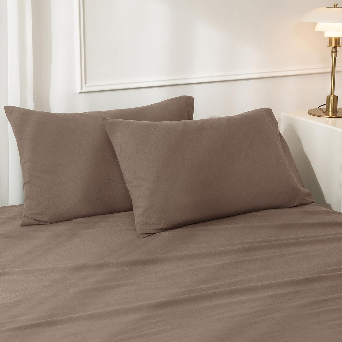 Washed Cotton Pillowcases Set of 4 Queen Size