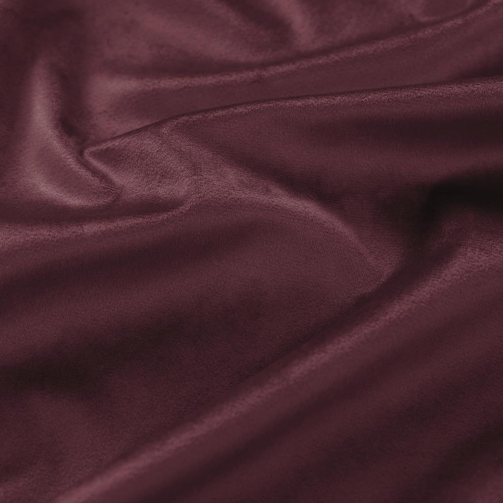 Burgundy Pleated Velvet Curtains 96" 2‑Panel Set