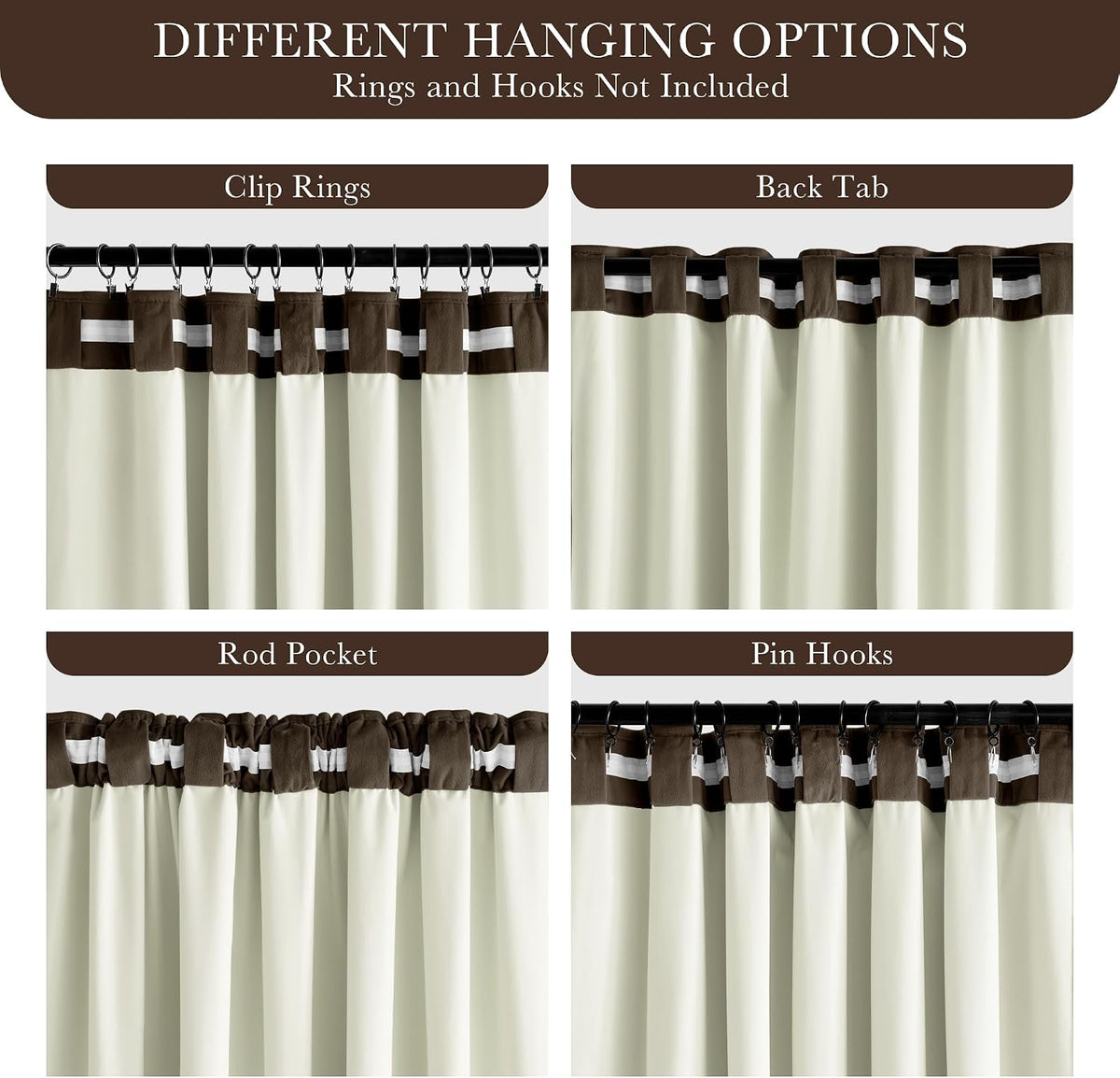 Brown 100% Blackout Velvet Curtains 84 Inch