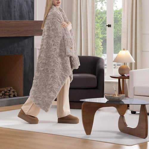 Adalee Brown Faux Fur Throw 50"×70"