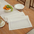 Linen‑Blend Hemstitch Table Runner