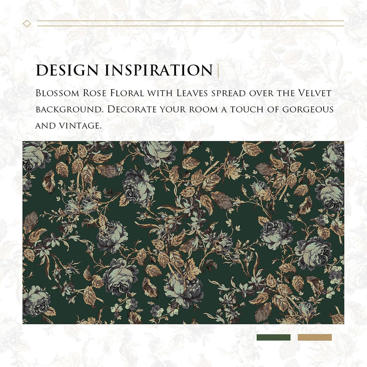 Retro‑Green Floral Velvet Curtains 52"×96" 2‑Panel Set