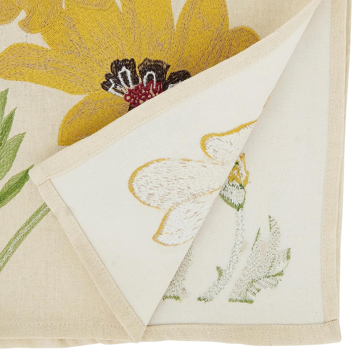 Spring‑Charm Embroidered Floral Table Runner