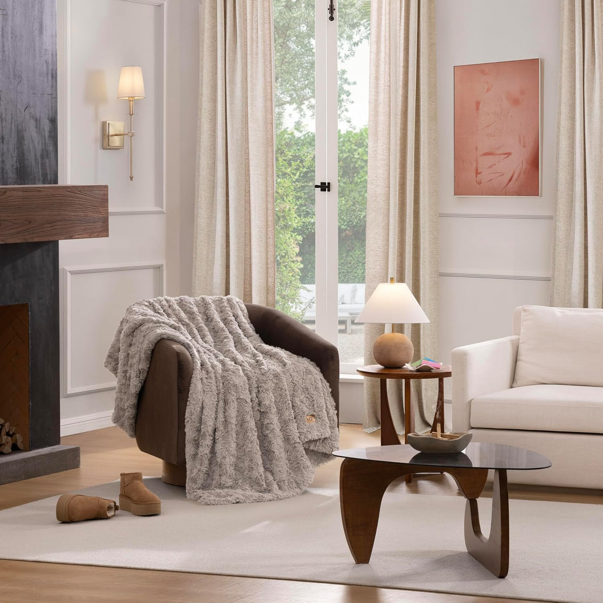 Adalee Brown Faux Fur Throw 50"×70"