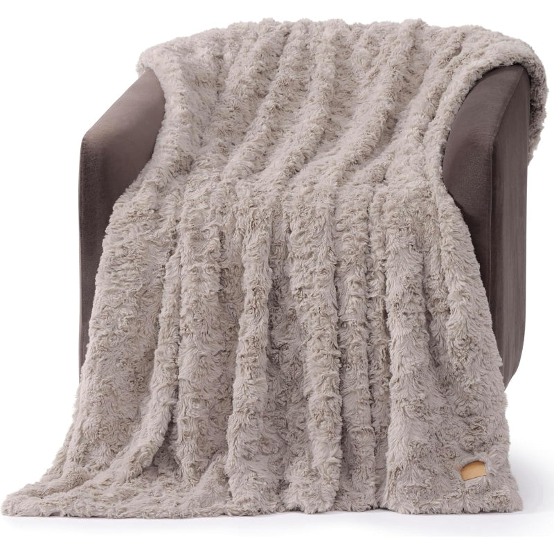 Adalee Brown Faux Fur Throw 50"×70"